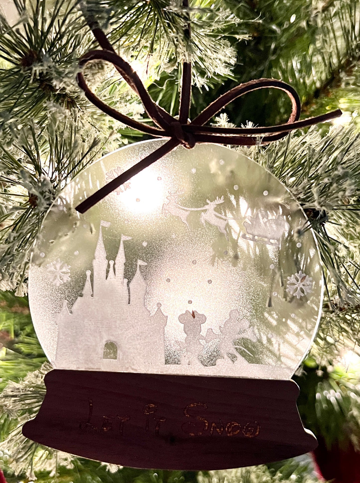 Merry Mousemas Snow Globe Ornament