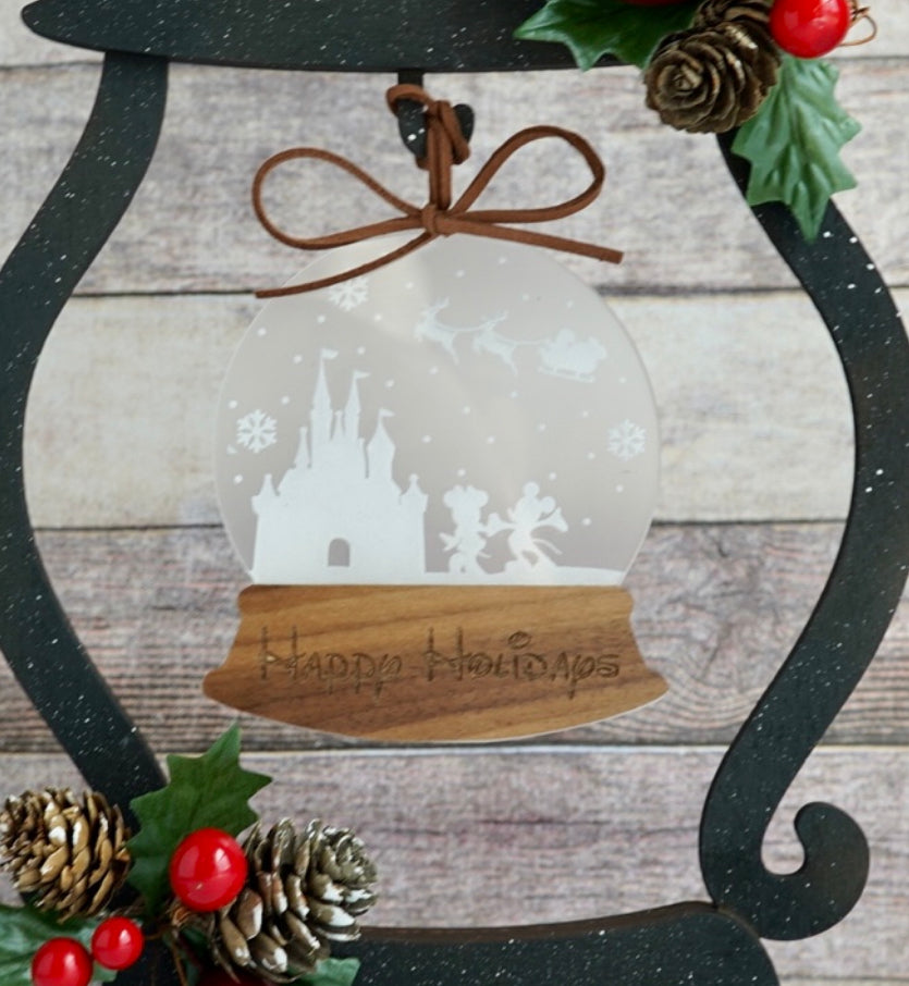 Merry Mousemas Snow Globe Ornament